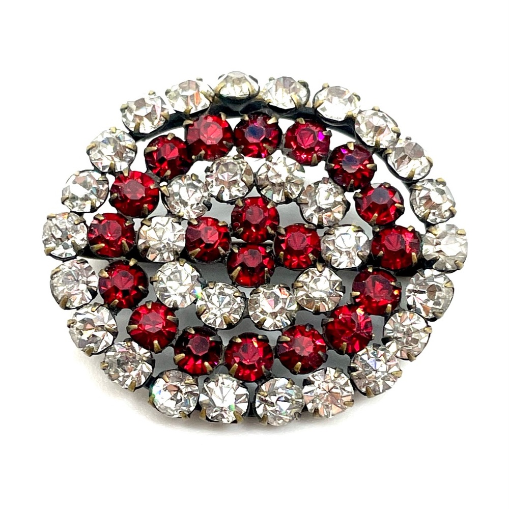 Victorian Ruby Rhinestone Buckle - image 1